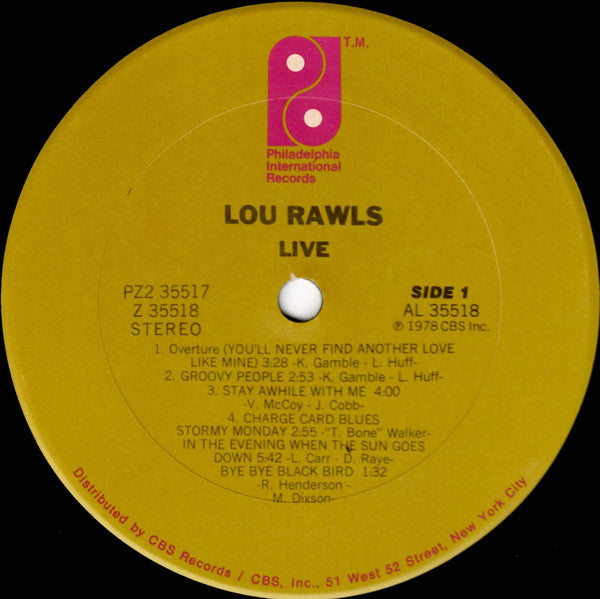Lou Rawls - Live (2xLP, Album, San)