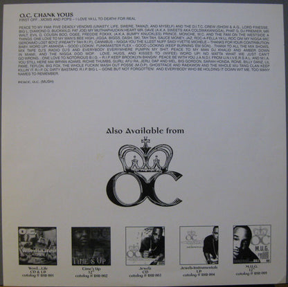 O.C. : Jewelz (2xLP, Album, RE)