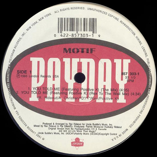 Motif (2) : You Told Me (12")