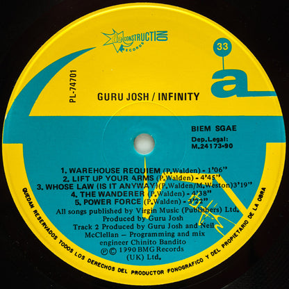 Guru Josh : Infinity (LP, Album)