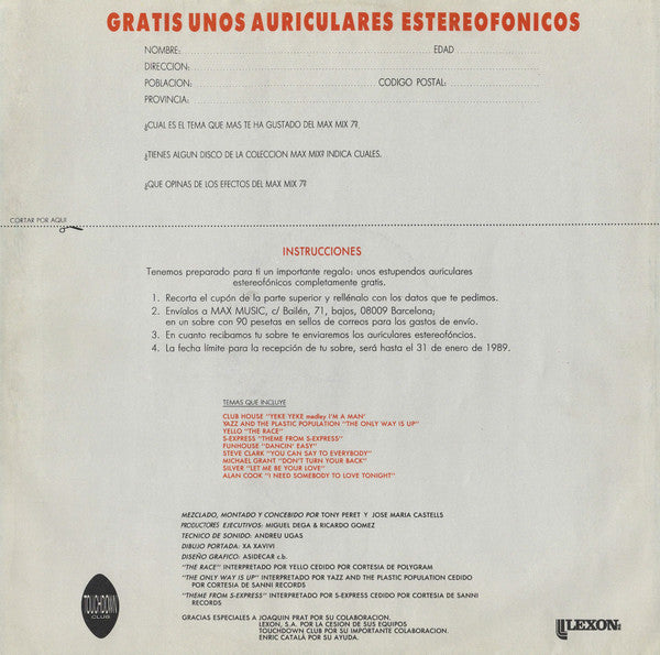 Various : Max Mix 7 (LP + LP, P/Mixed)