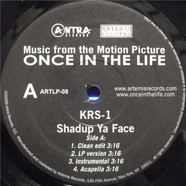 KRS-One / Schoolly D : Shadup Ya Face / Yes, Yes Y'all (12")