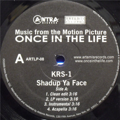 KRS-One / Schoolly D : Shadup Ya Face / Yes, Yes Y'all (12")