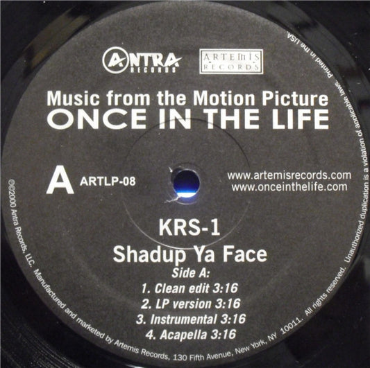 KRS-One / Schoolly D : Shadup Ya Face / Yes, Yes Y'all (12")
