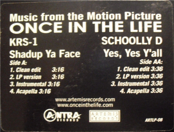 KRS-One / Schoolly D : Shadup Ya Face / Yes, Yes Y'all (12")