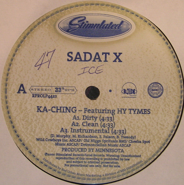 Sadat X : Ka-Ching / X-Man (12", Promo)
