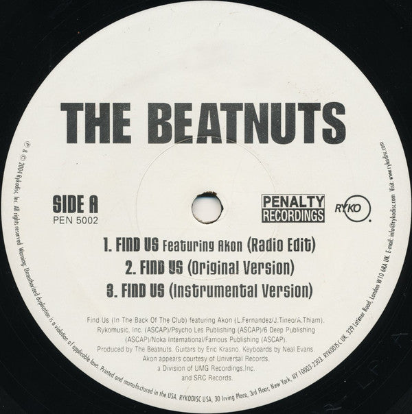 The Beatnuts : Find Us / Hot (12")