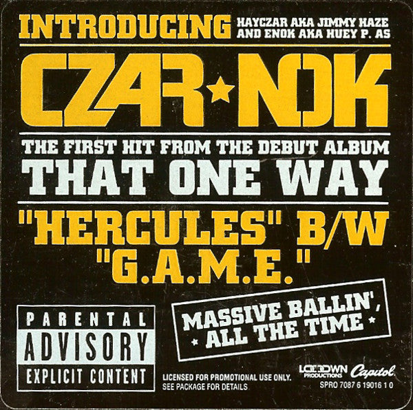 Czar-Nok : Hercules / G.A.M.E. (12", Promo)