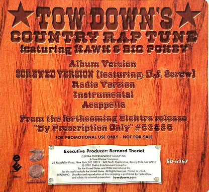 Tow Down - Country Rap Tune (12", Single, Promo)