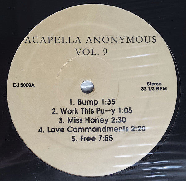 Various - Acapella Anonymous Vol. #9 (LP)