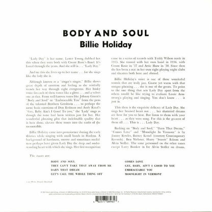 Billie Holiday : Body And Soul (LP, Mono, RE)