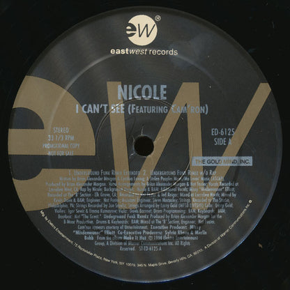 Nicole* Featuring Cam'ron - I Can't See (12", Promo)