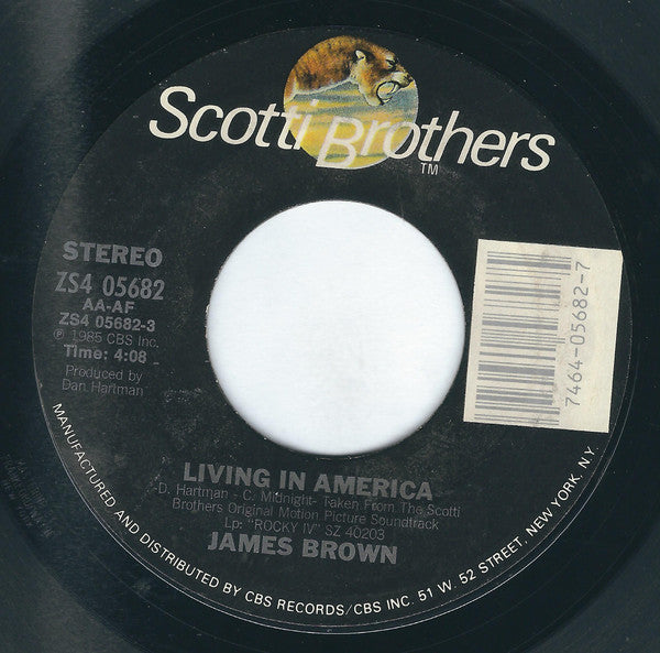 James Brown : Living In America (7", Single, Styrene, Car)