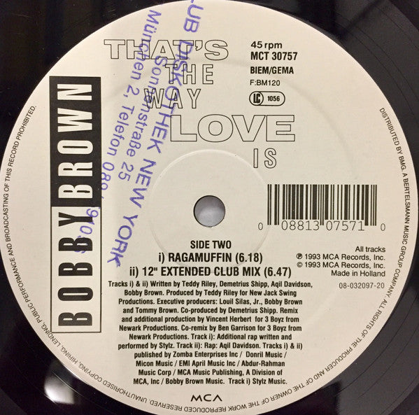 Bobby Brown - That's The Way Love Is (12")