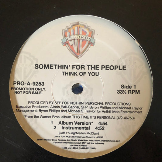 Somethin' For The People - Think Of You (12", Promo)
