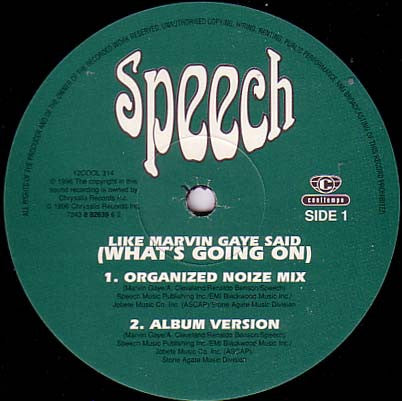 Speech - Like Marvin Gaye Said (What's Going On) (12")
