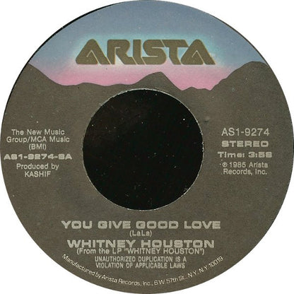 Whitney Houston : You Give Good Love (7", Single)