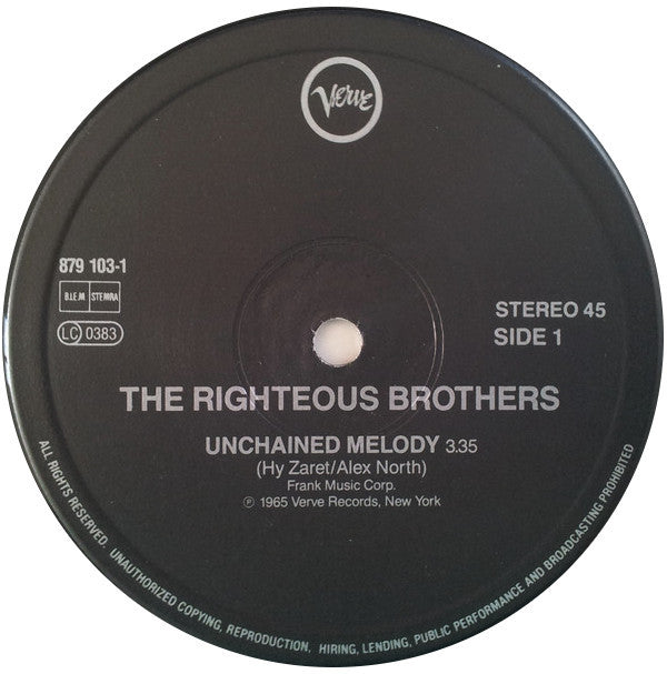 The Righteous Brothers : Unchained Melody (12", PRS)