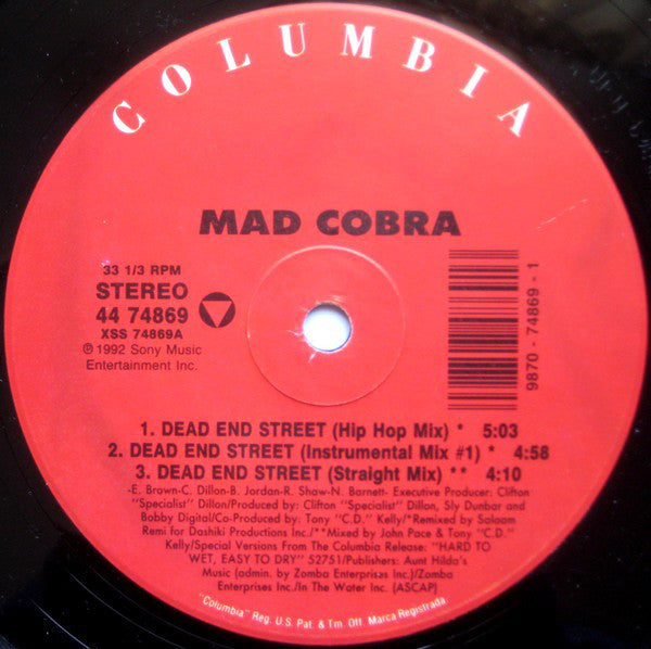 Mad Cobra : Dead End Street (12")