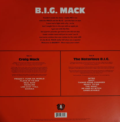 Craig Mack / Notorious B.I.G. : B.I.G. Mack (RSD, Ltd, RE + LP, Smplr + Cass, Smplr)