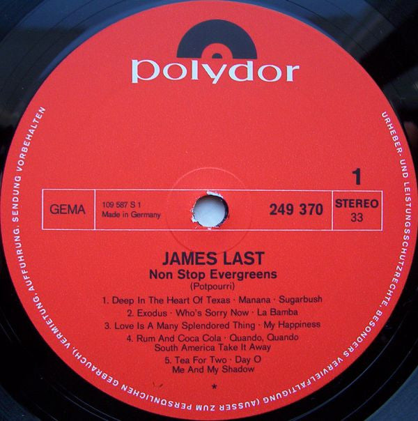 James Last - Non Stop Evergreens  (LP, RE)