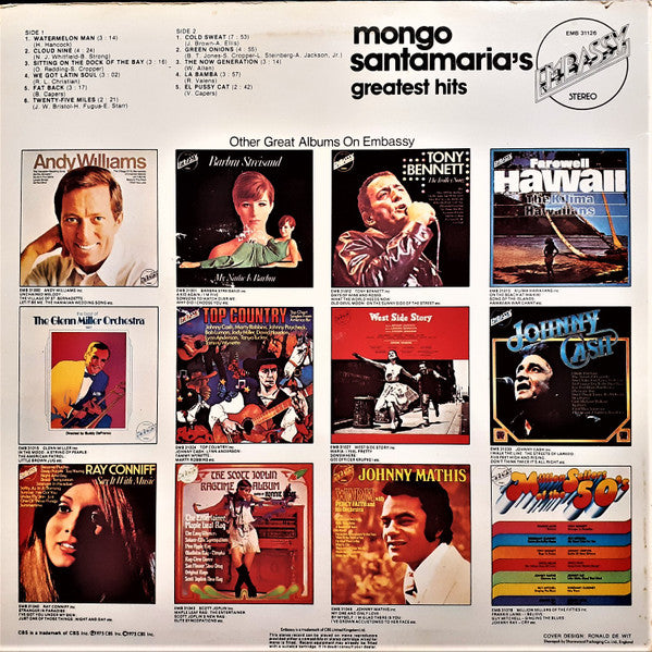 Mongo Santamaria : Mongo Santamaria's Greatest Hits (LP, Comp)