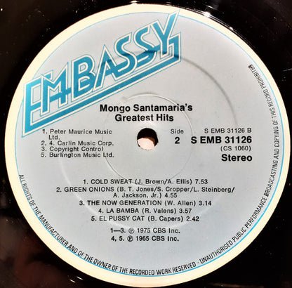 Mongo Santamaria : Mongo Santamaria's Greatest Hits (LP, Comp)