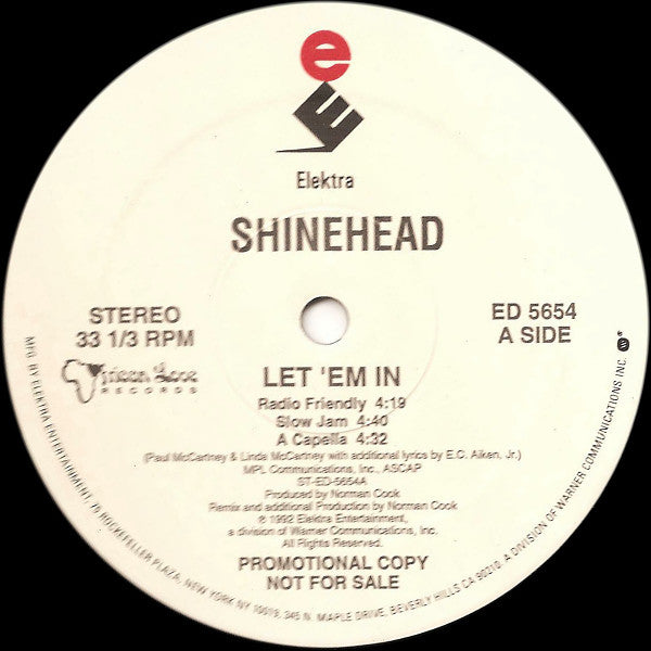 Shinehead - Let 'Em In (12", Promo)