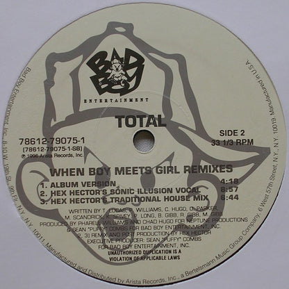 Total - Do You Think About Us & When Boy Meets Girl (Remixes) (12", Single)