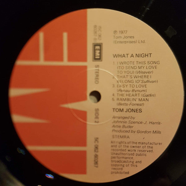 Tom Jones - What A Night (LP, Album)