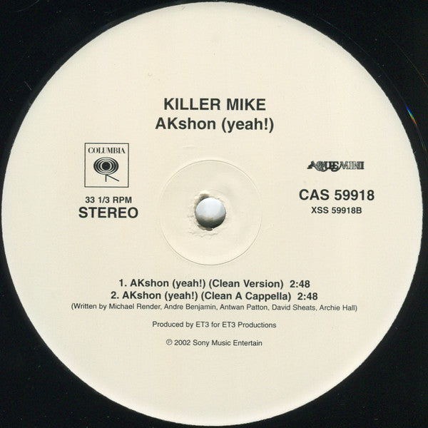 Killer Mike : Akshon (Yeah!) (12")