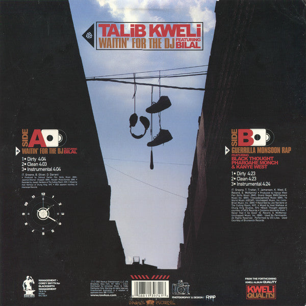 Talib Kweli : Waitin' For The DJ / Guerilla Monsoon Rap (12", Single)