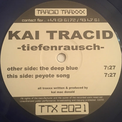 Kai Tracid - Tiefenrausch (12", Ltd, Blu)