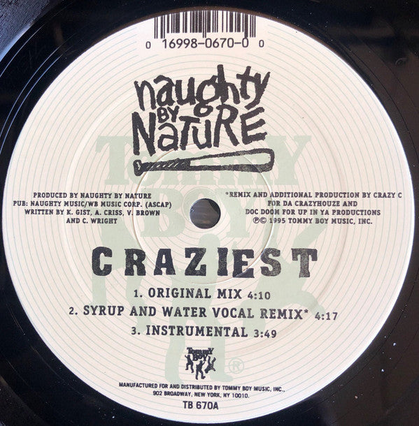 Naughty By Nature : Craziest / Holdin' Fort (12")