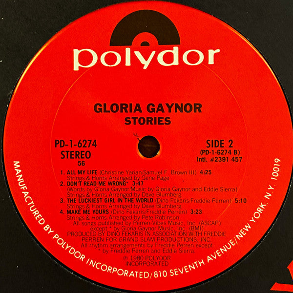 Gloria Gaynor : Stories (LP, Album, 56 )