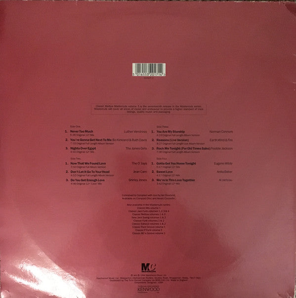 Various - Classic Mellow Mastercuts Volume 3 (2xLP, Comp)