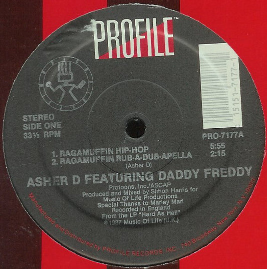 Asher D & Daddy Freddy : Ragamuffin Hip-Hop (12")