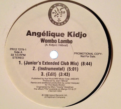 Angélique Kidjo - Wombo Lombo (12", Promo)