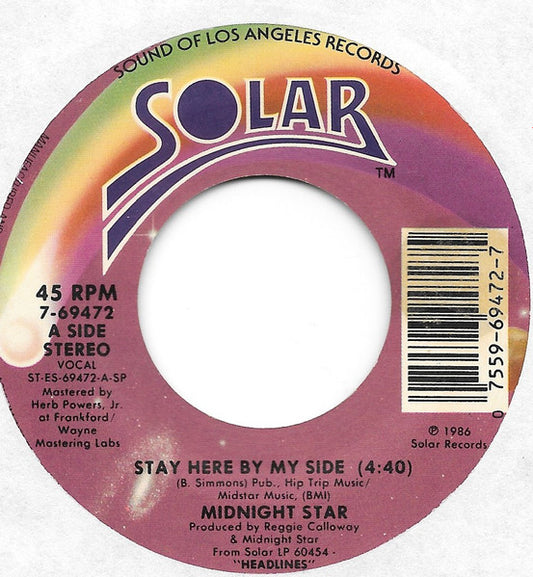 Midnight Star : Stay Here By My Side (7")