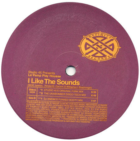 Studio 45 Presents Le Pamp Play Housse : I Like The Sounds (12")