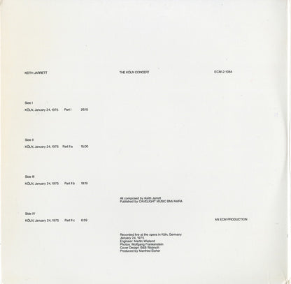 Keith Jarrett - The Köln Concert (2xLP, Album, RE, Wak)