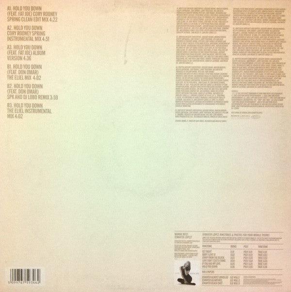Jennifer Lopez : Hold You Down (12", Single)