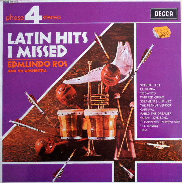 Edmundo Ros & His Orchestra : Latin Hits I Missed = Exitos Latinos Que Añore (LP, Album)