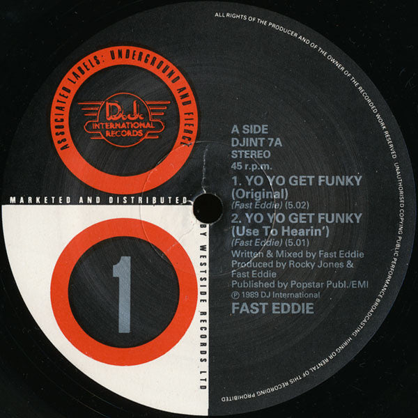 The DJ Fast Eddie* - Yo Yo Get Funky (12")