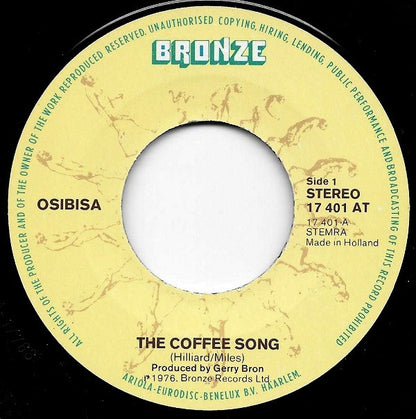 Osibisa : The Coffee Song (7")