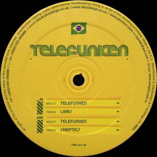 Telefunken - Liars / Skeptics (12")