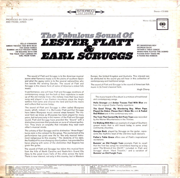 Lester Flatt & Earl Scruggs* - The Fabulous Sound Of Lester Flatt & Earl Scruggs (LP, Album)
