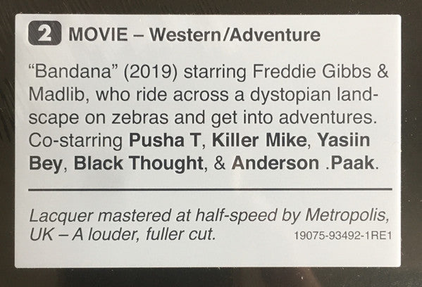 Freddie Gibbs & Madlib - Bandana (LP, Album)