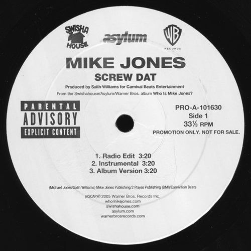 Mike Jones  - Screw Dat / Flossin' (12", Promo)