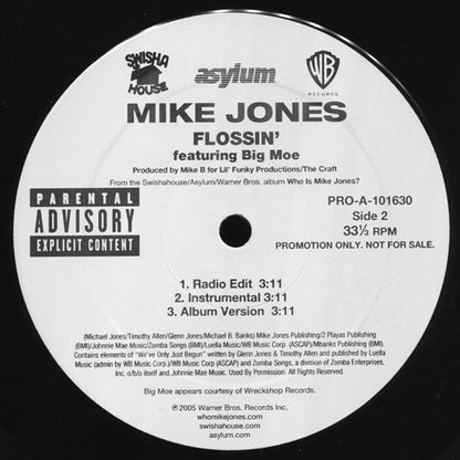 Mike Jones  - Screw Dat / Flossin' (12", Promo)
